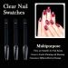 Fatuxz 50 Pcs Clear Nail Swatch Sticks - Fan Shape Nail Art Polish Display Tips for DIY Nail Display Practice - Buy Online on GoSupps.com