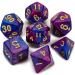 CiaraQ DND Polyhedral Dice Set with a Black Dice Bag for D&D RPG MTG Role Playing Table Games Blue-purple