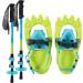 G2 16 Inch Kids Snowshoes Storage Bag with Fast Ratchet Binding - Green/Blue | Ideal for Child Youth Boys and Girls | Includes Trekking Poles - Buy Online on GoSupps.com