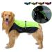 Ranphy Hundersmantel waterproof for medium and large dogs reflective rain cover breathable with abdominal protection dachshunds Labrador dog jacket Ultra -light safe dog cladding green 3xl (breast size: 65cm) green and black