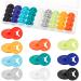 40 Pcs Running Bib Clips Race Number Buckle Fixing System Triathlon Race Bib Holder Marathon Number Buckles Fasteners Holders for Runners Field Events, Mixed Colors