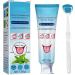 Tongue cleaner gel with a brush tongue scraper tongue scraper dental hygiene mouth mouth with tongue cleaning gel portable travel brush for oral care refreshing breath (3 pieces)