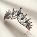 SWEETV Vintage Metal Queen Crown Crystal Headpiece for Women - Ideal for Birthday, Quinceanera, Prom - Black - Buy Online on GoSupps.com