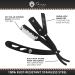 SHARPY Matte Black Cut Throat Razor Kit - Professional Men's Barber Shaving Razor - Buy Online on GoSupps.com