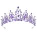 Tiaras for Women  Didder Crystal Crown Purple Tiara Crowns for Women  Tiaras for Girls Silver Princess Crown Wedding Tiaras and Crowns for Women Brides Birthday Party Christmas Light Purple