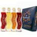 Premium box gift set & trial set |4 x 100ml vinegar |Man and woman |Strawberry vinegar - apricots vinegar - cowardly vinegar - raspberry vinegar |Fine food set gift box 400ml vinegar box 2 100 ml (4 Pack)