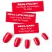 Hard Candy Press On Nails Fire Red | Short Round Fake Nails Gel-Like Shine | 30 Nail Kit with Glue & Reusable Case | Pack of 24 - Buy Online on GoSupps.com