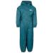 Trespass Kids' Waterproof Drip Drop Outdoor Rain Suit 7-8 Years Teal