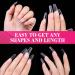 AIMeili 432 Pieces Transparent Fake Nails | 12 Sizes Artificials Acrylic UV Gel Nail Tips - Coffee Color - Perfect for Nail Art & Easy Application - Buy Online on GoSupps.com