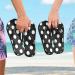 Buy Mnsruu Black Flip-Flops with Large Dots - Stylish & Comfortable for Home Hotel Spa Travel - Unisex Sizes Available - Buy Online on GoSupps.com