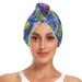 Blueberries Berries Hair Towel 2 Pack Super Absorbent Hair Drying Towel Quick Dry Hair Turbans Head Towel with Button Twisty Wrap for Women Girls