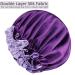 Dark Violet Silk Hood for Curly Hair | XL Satin Bonnet for Natural Hair - Perfect Sleep Cap for Black Women - Buy Online on GoSupps.com