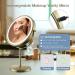 Zelaxy 8 Rechargeable Makeup Vanity Mirror with Lights - Double Sided 1X 10X Magnifying, 3 Color Lighting, Touch Sensor Dimming, Bronze - Buy Online on GoSupps.com