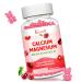 Calcium Magnesium Zinc Gummies, Calcium Magnesium 2:1 Ratio with Vitamin D3 & B12 for Support Muscle, Mood and Immunity, 60 Vegan Cherry Flavor Gummies Cherry 60 Count (Pack of 1)