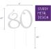 80 Cake Topper for 80th Birthday - Rhinestone Number Party Supplies & Decoration Ideas (Silver) - Buy Online on GoSupps.com
