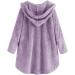 Shop Hanxiulin Oversized Plush Jacket for Women | Warm Fleece Hoodie - Autumn Outdoor Coat in Purple - Buy Online on GoSupps.com
