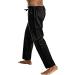 Ronin Medium Weight Karate Pants 8oz 100% Cotton - Black & White | Traditional Drawstring for Quality & Comfort - Size 7 - Buy Online on GoSupps.com