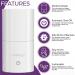Carecup Menstrual Cup Sterilizer - 2-Minute Automatic Steam Wash | Unscented Sanitizer | Fits Small & Large Period Disc | 99.9% Germs | Includes Steamer & Cups - Buy Online on GoSupps.com