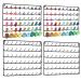 HAITRAL 4 Set of 54-Spool Sewing Thread Rack  Wall-Mounted Metal Sewing Thread Holder  Hair-braiding Organizer  Black