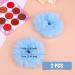 KINBOM Faux Fur Hair Ties - 2 Pack Blue Elastic Pom Poms for Girls | International Shipping Available - Buy Online on GoSupps.com