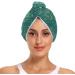 Green Wildflowers Leaf Dry Hair Cap | Quick Drying Towel Set with Button Headband | Super Absorbent & Comfortable - Buy Online on GoSupps.com