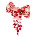 Amosfun Japanese Style Hairpin Hairbands for Womens Hair Flower Hair Clip Kanzashi Hair Barrettes Hair Pin Girls Barrettes for Hair Japanese-style Headdress Clothing Alloy Miss Kimono 16x12cm Red