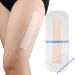 Waterproof Long Surgical Incision Bandages for Knee Replacement Surgery Silicone Adhesive Dressing with Non-Stick Pad Long Hip Wound Care Protector Shower Patches 4"x10" (Pack of 5) 4x10 Inch (Pack of 5)