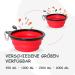 Travel Epf Hun Petsation - Foldable Dog Bowl 2000ml | Original Portable Pet Feeder & Water Bowl for Dogs - Ideal for On-the-Go & Everyday Use - Red - Buy Online on GoSupps.com