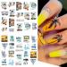 Summer Palm Tree Nail Art Stickers - Tropical Ocean Beach Design for DIY Manicure - 12pcs - Buy Online on GoSupps.com