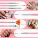 SAGEBIO 15 pcs Gel Nail Brush Set & 5 pcs Acrylic Nail Dotting Tools - DIY Manicure Kit in Pink - Buy Online on GoSupps.com