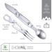 Outdoor Edge ChowPal - 7-in-1 Mealtime Multitool with Knife, Fork, Spoon, Bottle Opener, Can Opener, Wrench, Screwdriver - Stainless Steel Construction in Nylon Pouch - Buy Online on GoSupps.com