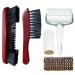 TumiLuben Pool Table Cleaning Brush Set, Billiard Table Accessories Kit with 5 Items, 2 Nylon Bristle Brush with Natural Solid Wood Handle, Pool Cue Cleaning Cloth, Sticky Lint Roller and Spare Core.