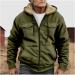 Hanxiulin Oversized Winter Coat & Hoodie Jacket for Men - Breathable Fleece Trenchcoat Lightweight Outdoor Wear - Buy Online on GoSupps.com