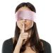 FRESHME Satin Sleep Eye Mask - Comfortable Eye Blindfold for Sleeping Women Men Gift Soft Adjustable Breathable Eye Mask Shade for Side Sleeper Night Sleeping Travel Pure Black and Pink 160cm/63in Black+pink