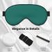 Solid Dark Green Eye Mask - Soft Elastic & Adjustable Sleep Mask for Men & Women | International Shipping Available - Buy Online on GoSupps.com