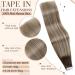 Hetto Real Hair Tape-In Extensions - Remy Tape-In #3/8/2 Dark Brown & Ash Blonde Mix 55cm 50g - Buy Online on GoSupps.com