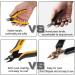 2pcs Micro Flush Cutters Wire Cutters with Soft Grip - Ideal for DIY Craft and Jewelry - Yellow - Buy Online on GoSupps.com