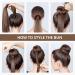 Beige Hair Bun Shaper Set with 4 Sizes + 50 Bobby Pins - Chignon Bun Maker for Dancer & Ballet Girls - Brown Hair Ring Accessory - Buy Online on GoSupps.com