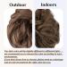 Shop Dutt Hair Parts with Rubber Band | Messy Bun Tubes & Ponytail Extensions (#10 Light Brown) | Perfect Updos & Curled Hair Scrunching - Buy Online on GoSupps.com