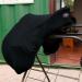 Harrison Howard Essential Fleece Horse Saddle Cover for Dressage Horse Saddle Reliable Protection Dust Prevention Machine Washable - Black Dressage-One Size Black