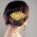 Lurrose Golden Hair Pin Chinese Wedding Decor Decor 1pc Gold Bridal Hair Comb Bridal Hair Piece Chinese Style Hairpin Tassel Hair Accessories for Party Bridal Hair Bridal Hair Clip - Buy Online on GoSupps.com