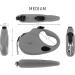 TUG Oval 360 Retractable Dog Lead w/ Integrated Waste Bag Dispenser - Medium Grey - Buy Online on GoSupps.com