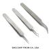Professional Straight Splinter & Curved Tip Stainless Steel Tweezers Set of 3 for Ingrown Hair Eyebrow Shaping Eyelashes Extensions Fixing Removing Small Particles