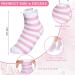 Hicarer Aloe Socks Moisturising Spa Socks Aloe Infused Socks Non Slip Lotion Fuzzy Socks for Women Repairing Softening Dry Feet Cracked Feet Skins Pink and White - Buy Online on GoSupps.com