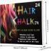Hair Chalk 24 Colors Temporary Hair Dye Safe Hair Chalk for Kids Washable Temporary Hair Colour Pen Colorful Great Toy Temporary Hair Color for Halloween Carnival - Buy Online on GoSupps.com