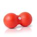 High Pulse massage ball including exercise poster - fascia ball for a targeted depth -effective massage and regeneration of the muscles and fascia in the neck and back (8 cm red) red 8cm