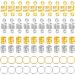 120 Pieces Aluminum Hair Coil Dreadlocks Hair Braid Rings Dreadlocks Metal Hair Cuffs Hair Braiding Beads for Hair Accessory (Gold and Silver) - Buy Online on GoSupps.com