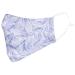 Stylbreaker unisex fabric mask with leaves pattern print double-aged reusable washable community mask 08040002 unit size blue and white