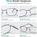 Eyekepper Metal Frame Reading Glasses +1.75 - 4 Pack with Spring Hinge | Stylish Multi-Coloured Readers for Comfortable Vision - Buy Online on GoSupps.com