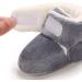 Spring Baby Winter Fleece Bootie | Non-Slip Soft Sole Shoes for Boys & Girls 12-18 Months | Adjustable Prewalker Boots in Grey - Buy Online on GoSupps.com
